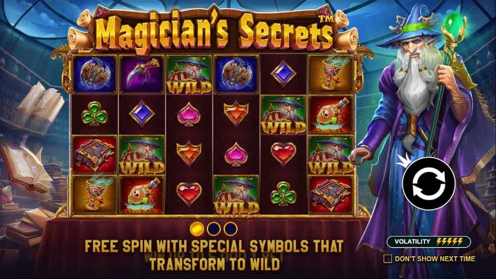 The Magician always has a trick up his sleeve, but he could be hiding some big wins too. Wild symbols help players complete winning paylines, while  3 Scatter symbols trigger the Free Spins round.