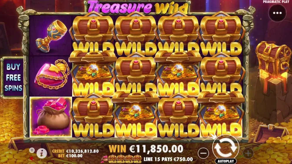 Find the secret lair with mountains of gold in Treasure Wild