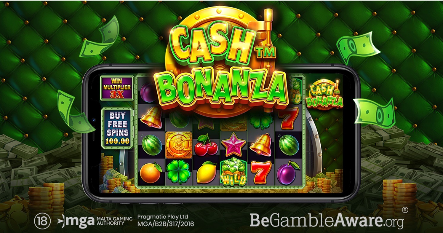 Cash Bonanza brings you inside a golden vault full of coins and dollar bills.